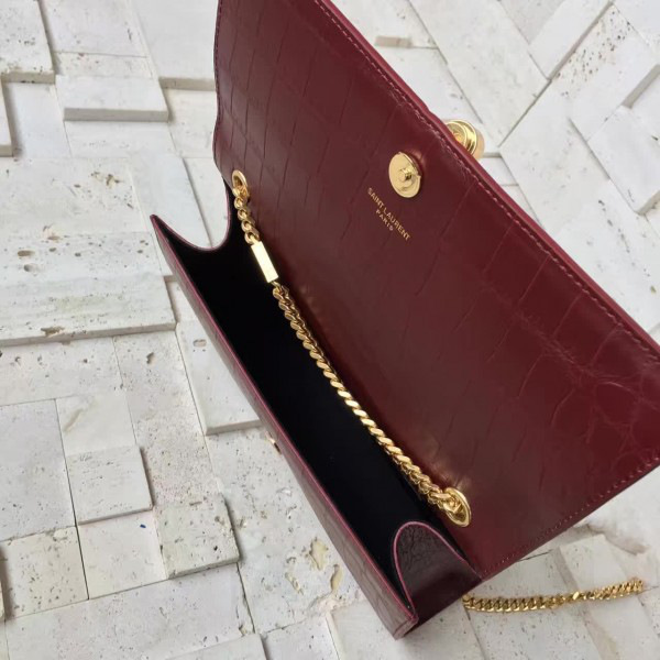 Y51 monogram kate in embossed crocodile shiny leather cohotbag 4765