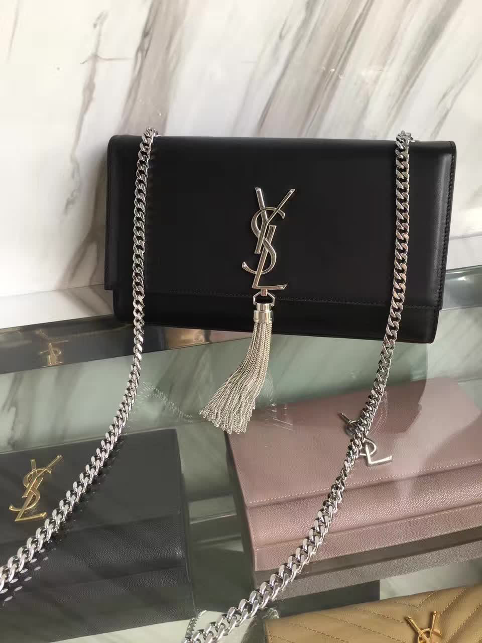 Y51 medium kate bag with leather tassel 5047  24cm x 14cm x 4.5cm