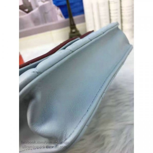 Ch**el lambskin mini chain wallet light blue a81023 vs07210 19.5 x 12 x 3.5 cm