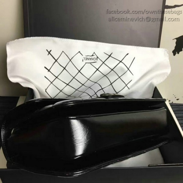 Ch**el oil wax leather perfect edge bag silver black  a14041