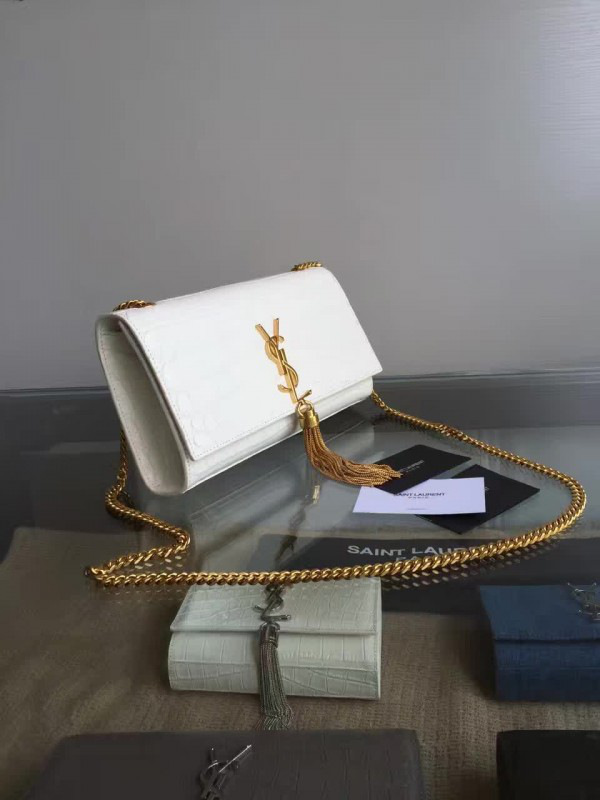 Y51 monogram kate bag with leather tassel 5010 24cm x 14.5cm x 5.5cm