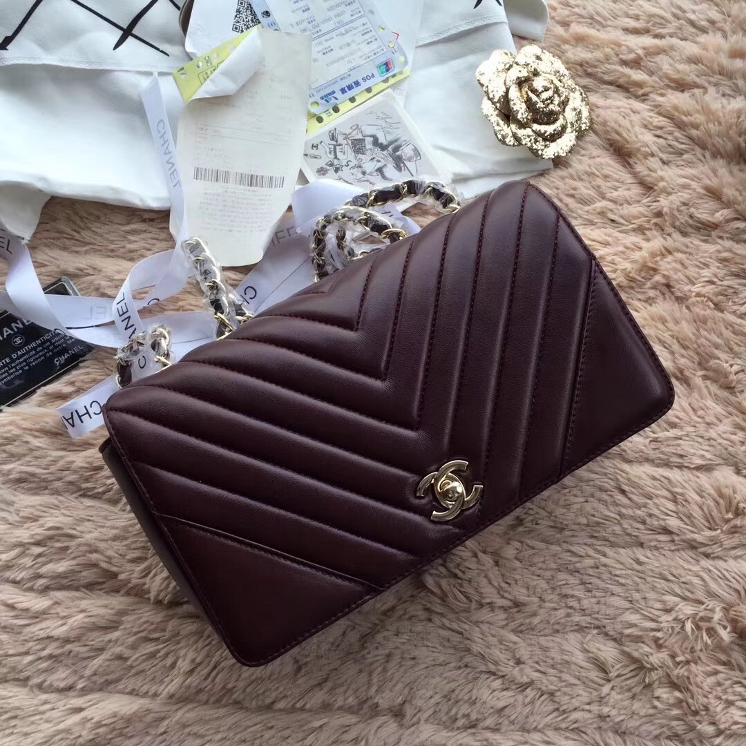 Ch**el original single bag wine red 24cm