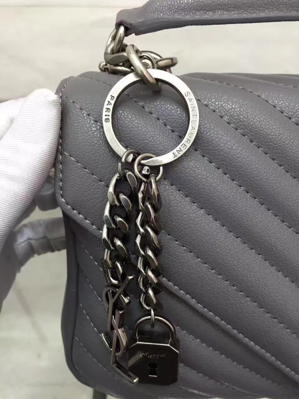 Y51 female bag 26608 elephant grey medium  24*20*8.5