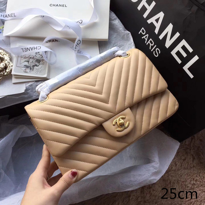 Ch**el classic handbag beige