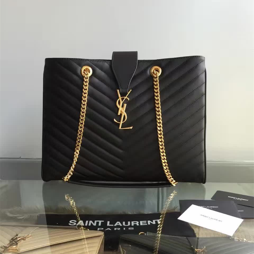 Y51 classic shopper gold black 5132 35cm x 26cm x 11.5cm