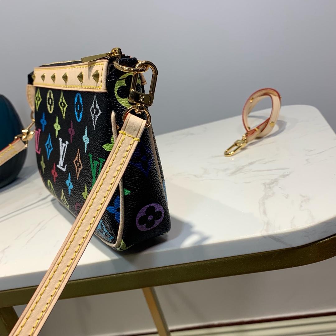 LV fashion exquisite handbag black 21*13*5CM