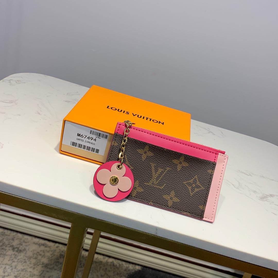 Lv zipper clip monogram canvas 01 13.0x 7.5x 0.4 cm