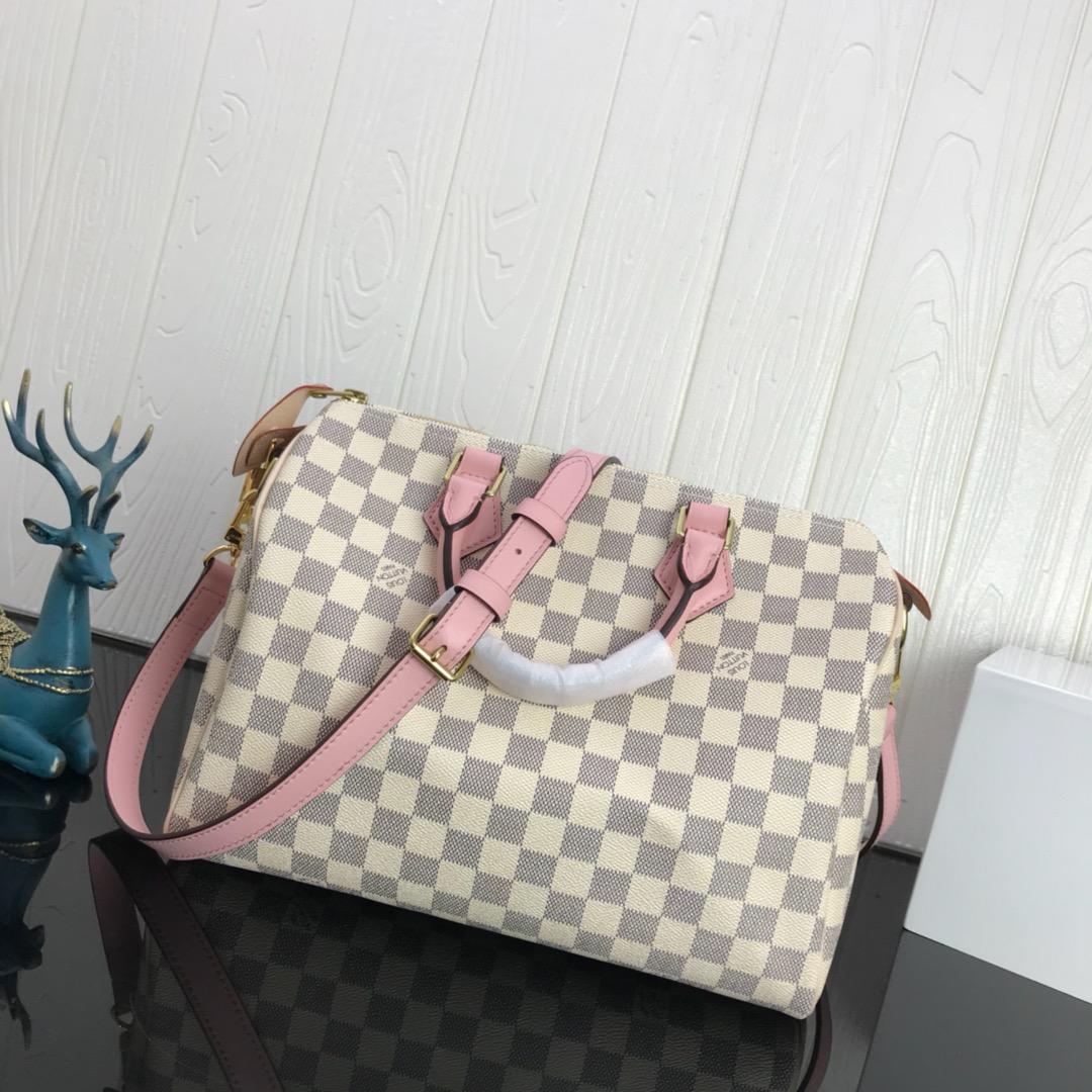 l0vis Vvtt0n speedy bandoulière 30 damier azur canvas 3699_30*21*17