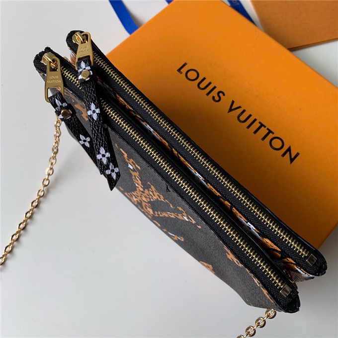 LV pochette double zip chain bag m67874 20*12.5cm