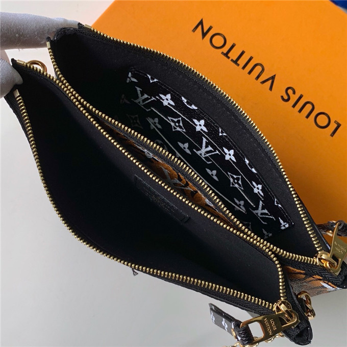 LV pochette double zip chain bag m67874 20*12.5cm