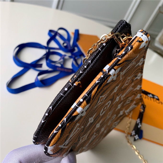 LV pochette double zip chain bag m67874 20*12.5cm