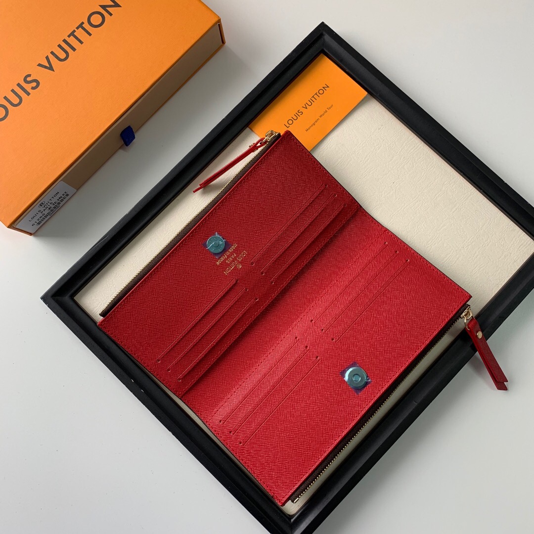 Lv adèle wallet monogram red_21*9*2cm