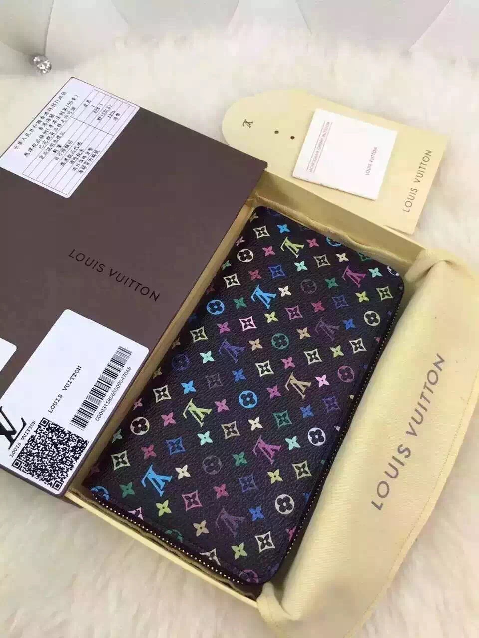 Lv wallet m60050 black_19 x 10 x 1 cm