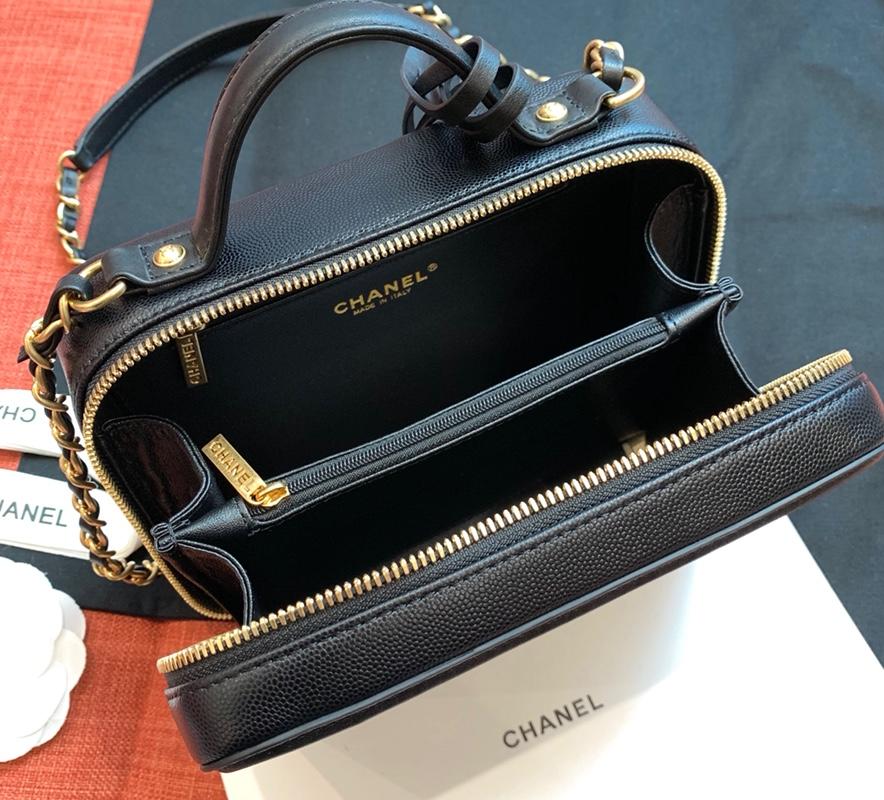 Ch**el chain camera bag-black-17cm-21cm
