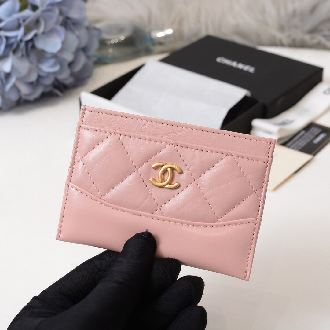 Ch**el card case pink