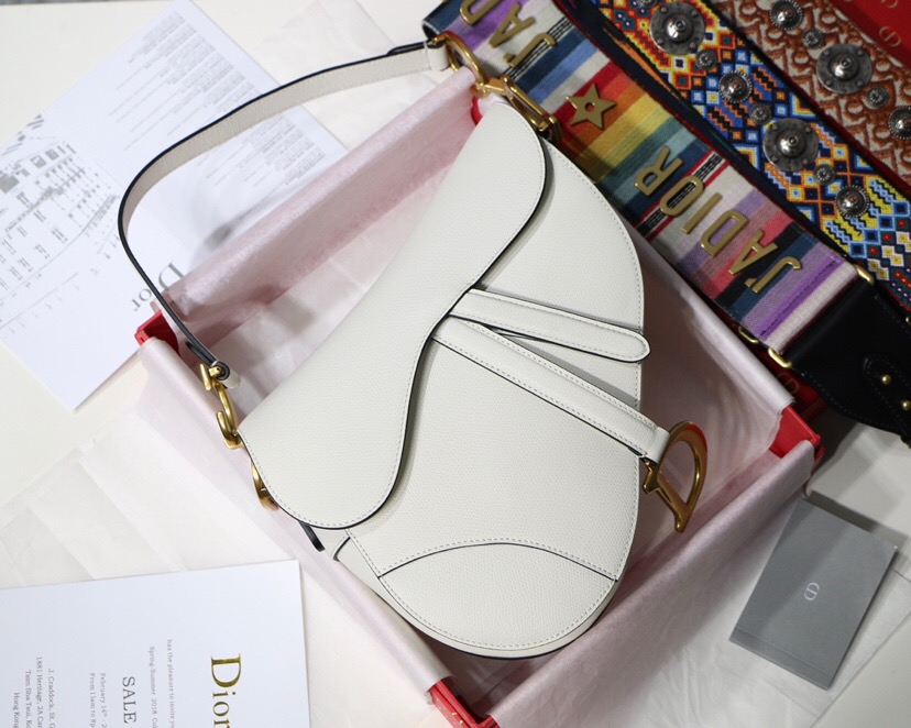 D10r saddle bag latte grained calfskin m0446cbaa 25.5 x 20 x 6.5 cm