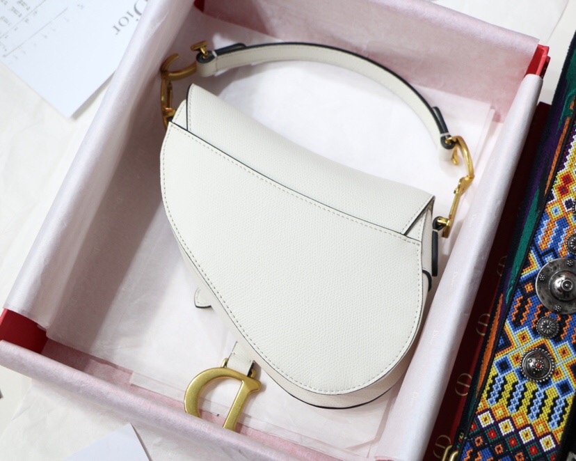 MINI SADDLE BAG Latte Grained Calfskin M0447CBAA 19.5 x 16 x 6.5