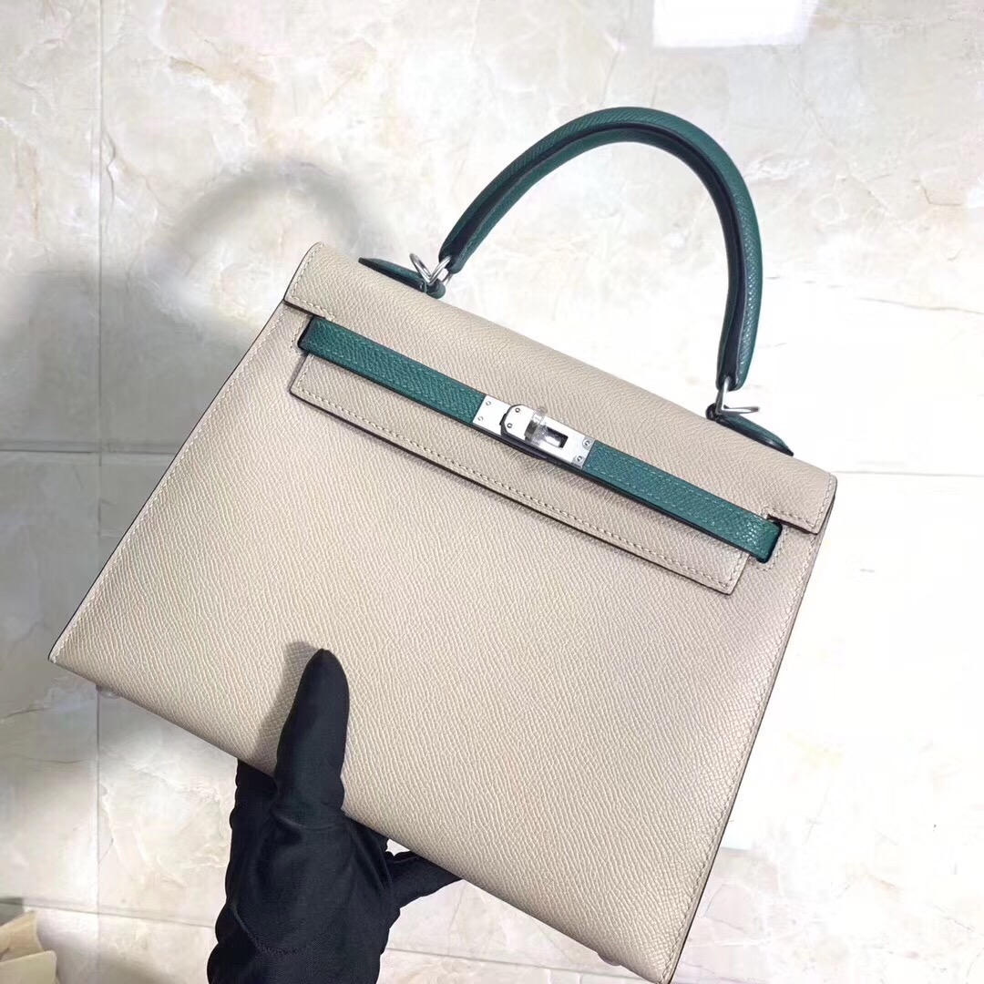 H**me5 kelly epsom leather malachite green 25cm