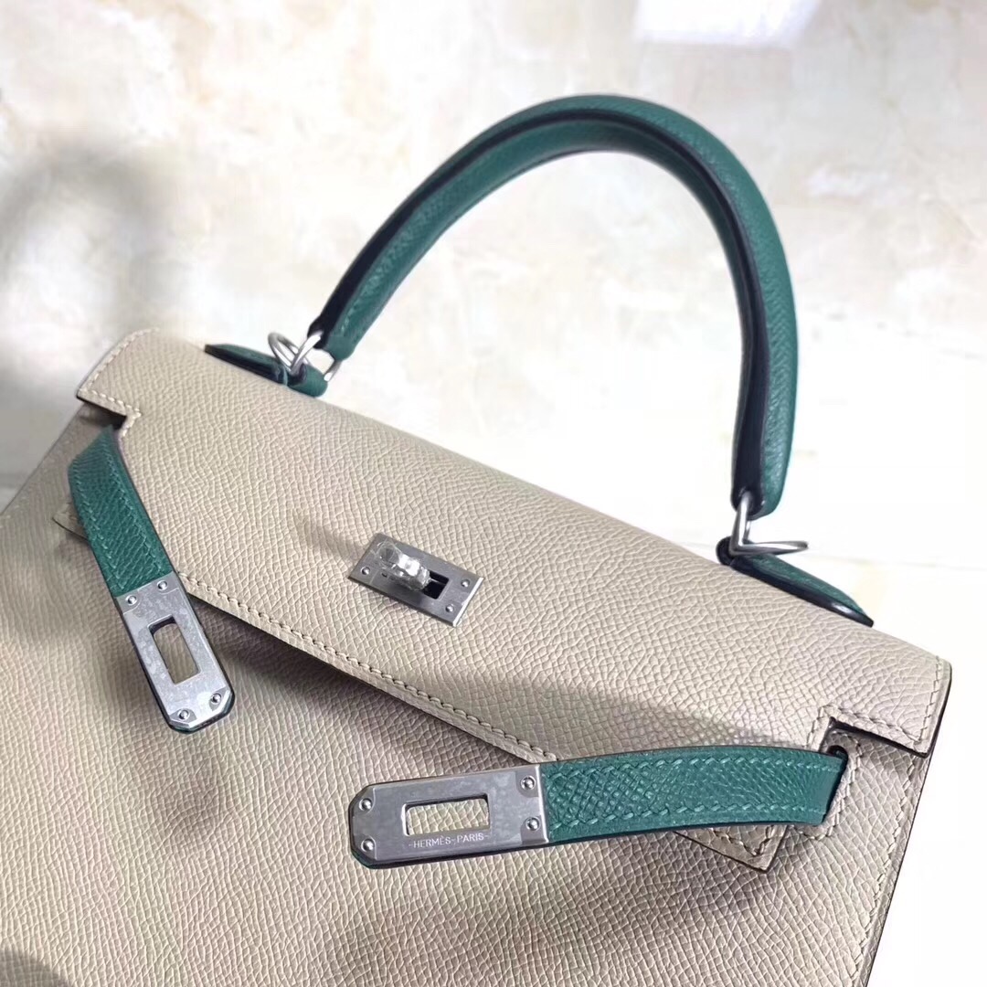 H**me5 kelly epsom leather malachite green 25cm