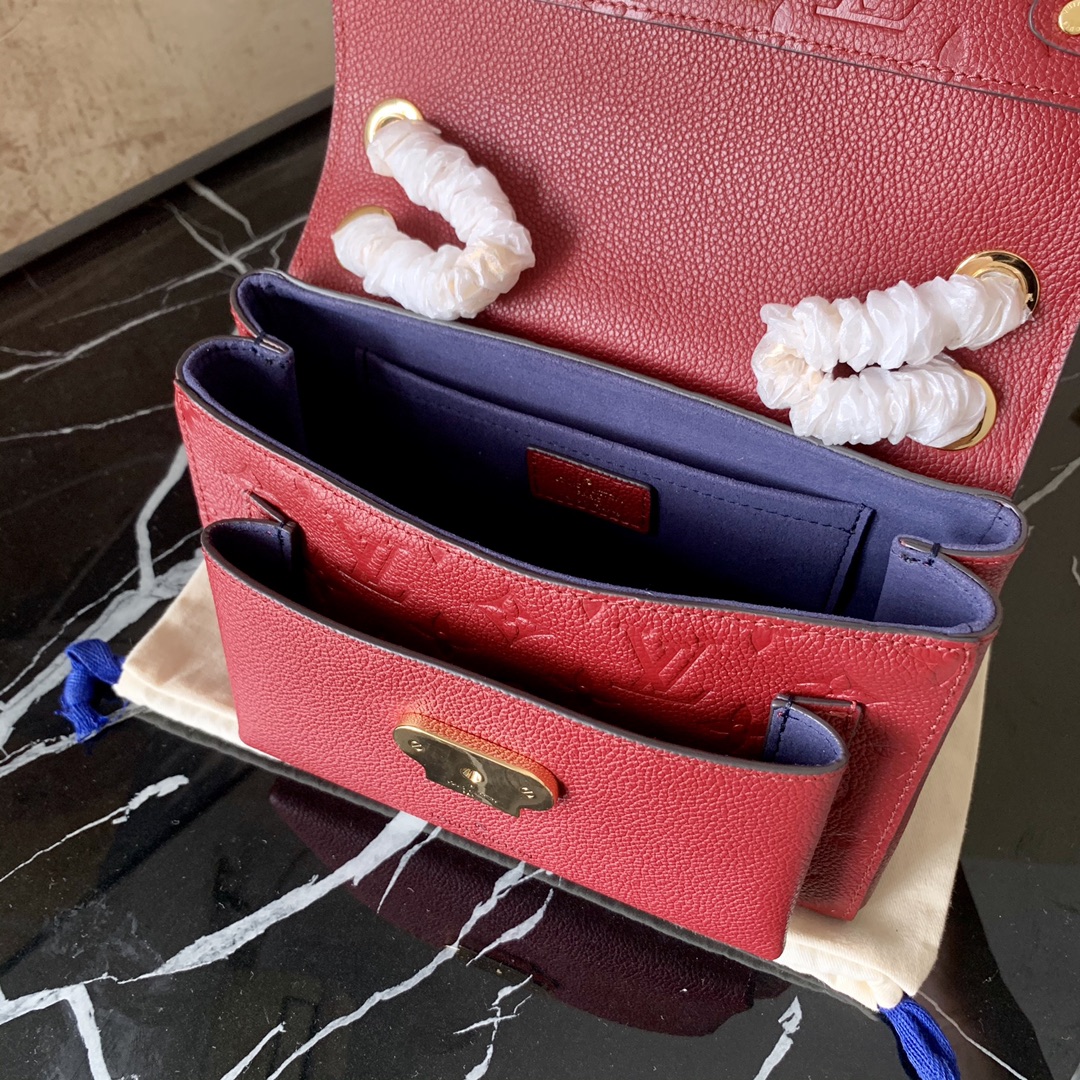 l0vis Vvtt0n vavin bb monogram empreinte leather scarlet m44554 21 x 15 x 8 cm