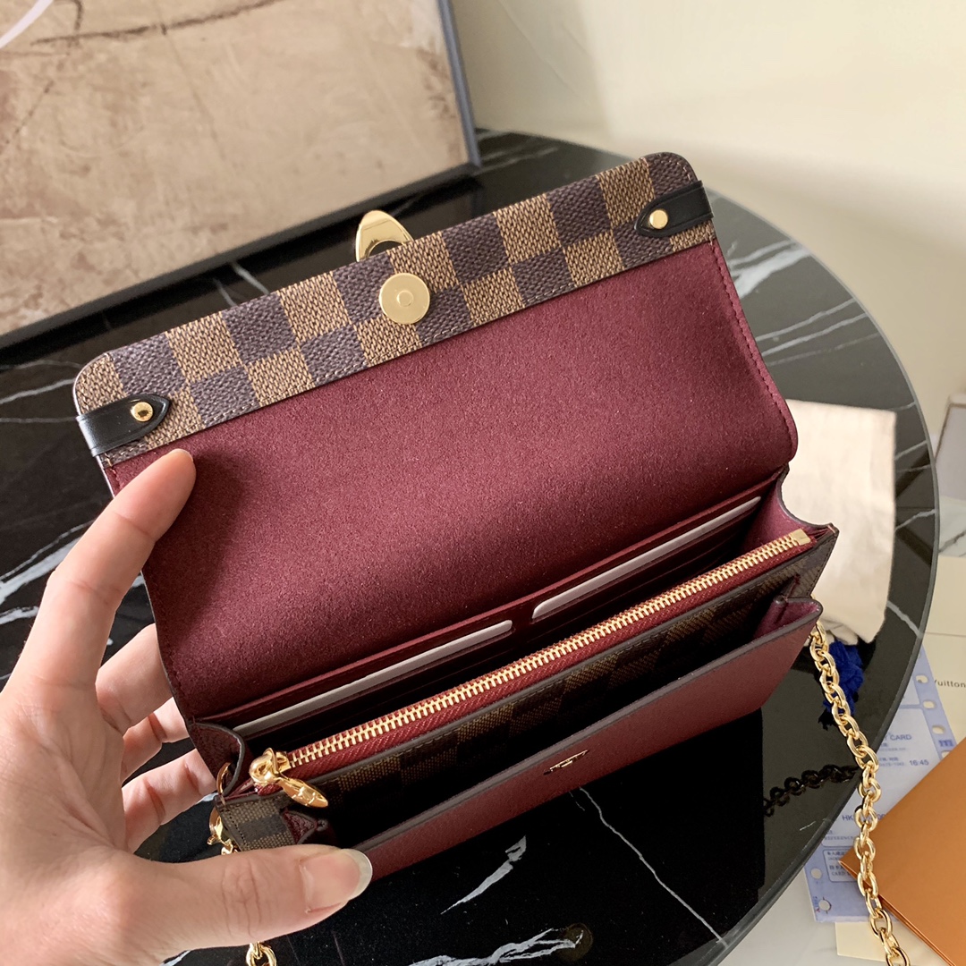 l0vis Vvtt0n vavin chain wallet bordeaux black n60222 19.0 x 12.5 x 4.0 cm