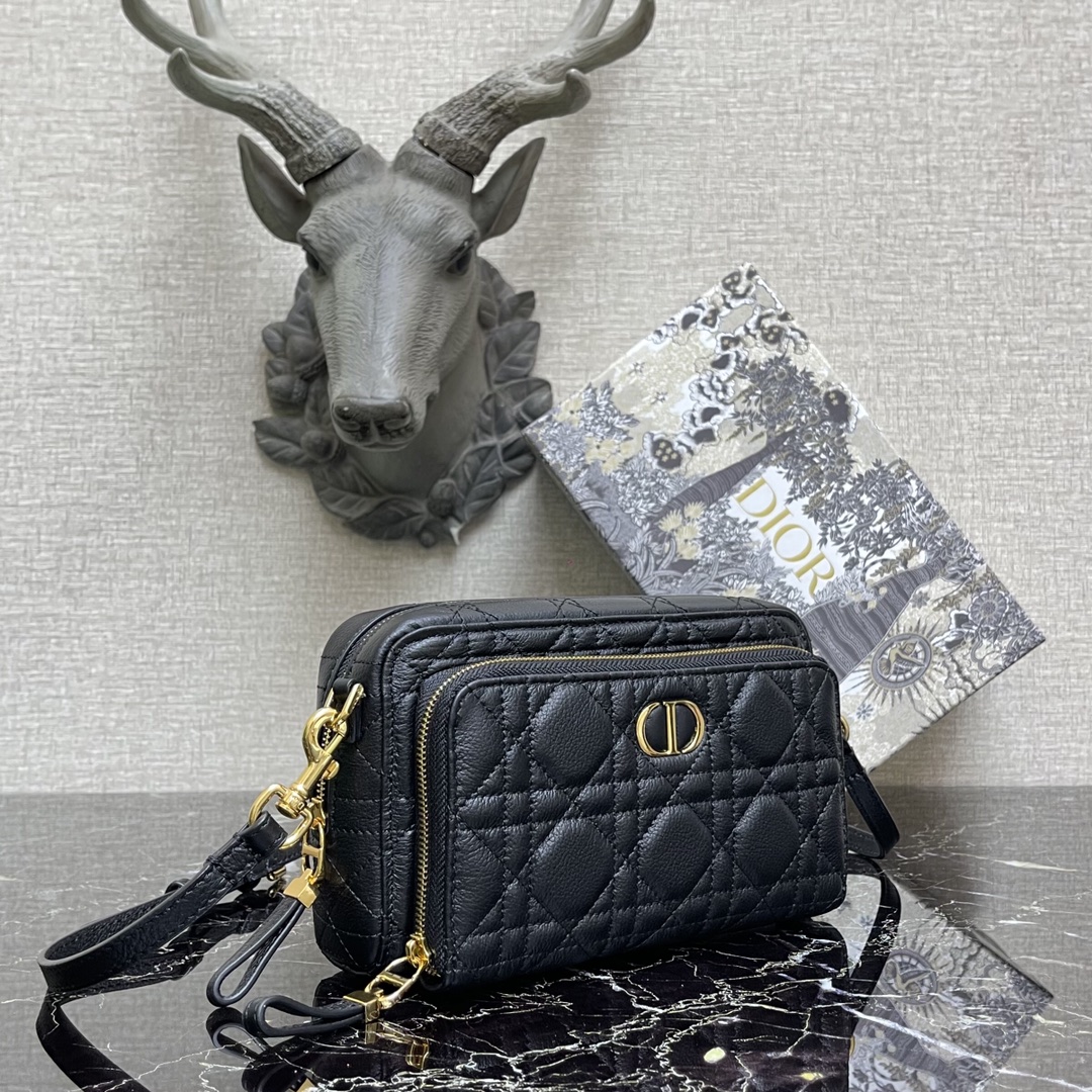 d10r caro double pouch black S*pple s5037uwhc 19 × 10.5  × 5 cm