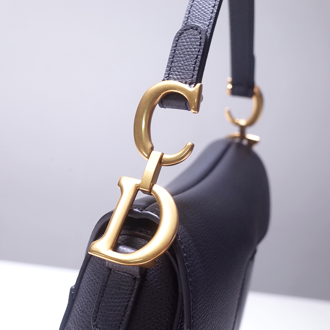 D10r mini saddle bag black grained calfskin  jessi m0447cbaa 21 x 18 x 5 cm