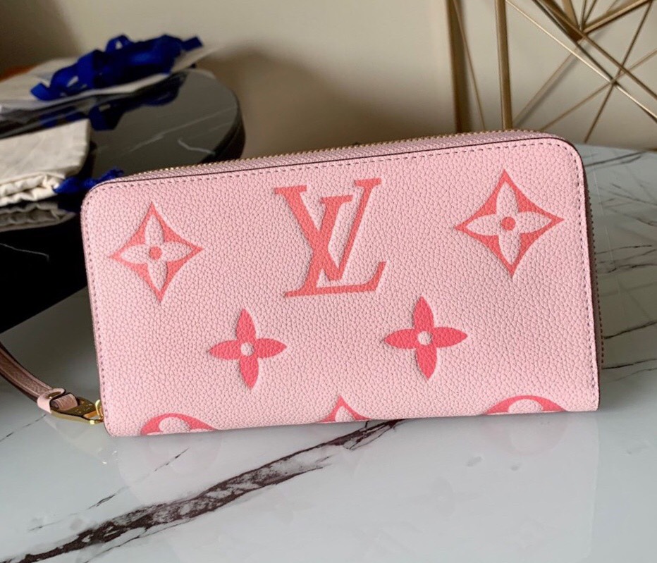 l0vis Vvtt0n by the pool zippy wallet monogram empreinte in rose m80403 19.5 x 10.5 x 2.5 cm