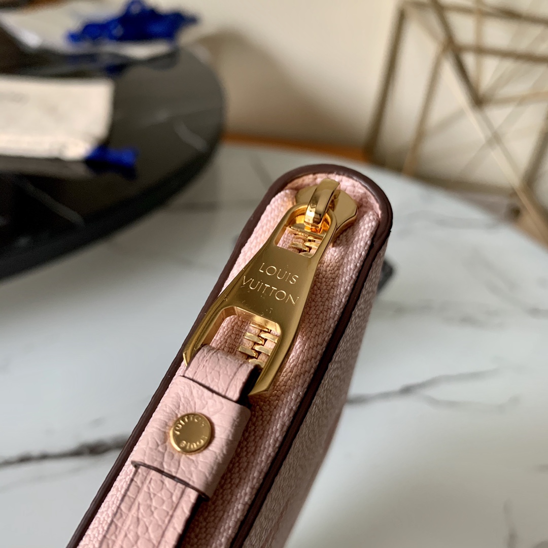 l0vis Vvtt0n by the pool zippy wallet monogram empreinte in rose m80403 19.5 x 10.5 x 2.5 cm