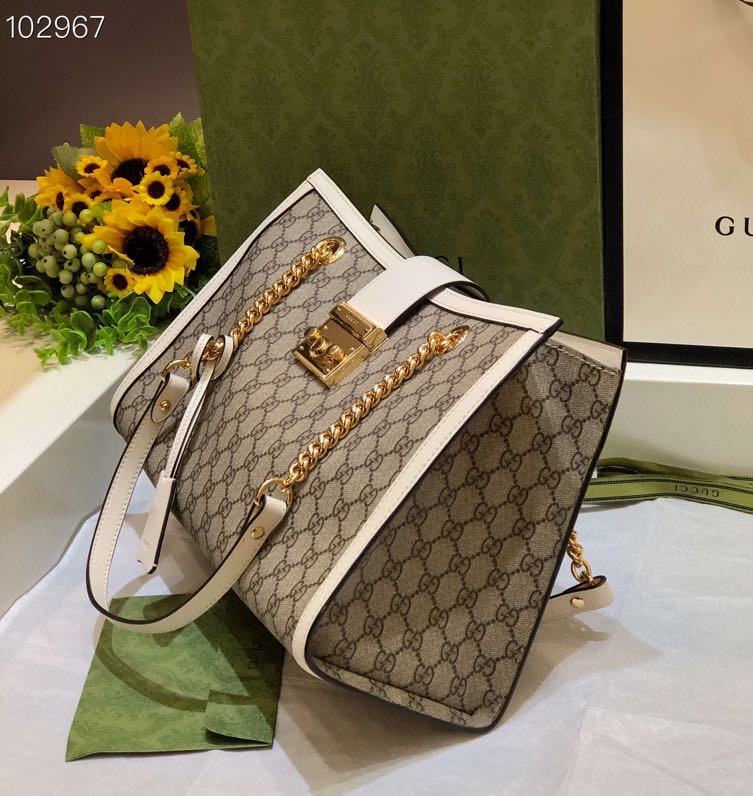 Gvc*1 padlock gg svp*me canvas shoulder bag cream 479197 35 x 23 x 14 cm