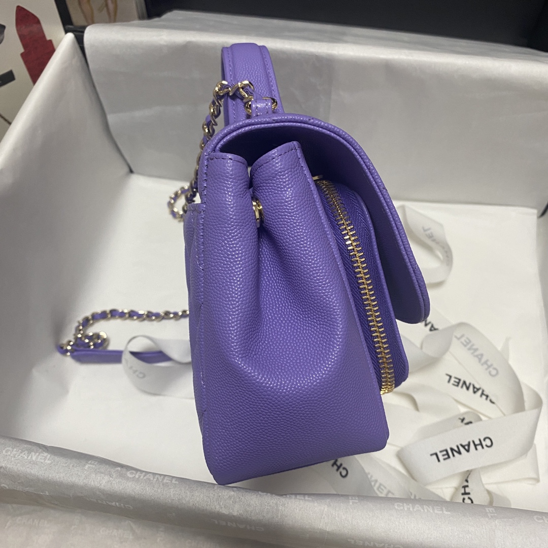 Ch**el mini flap bag with top handle a93749 19 x 7 x 14 cm