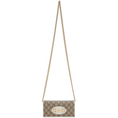 Gvc*1 horsebit 1955 wallet with chain gg svp*me white ‎62189292tcg 19 x 10 x 2.5 cm
