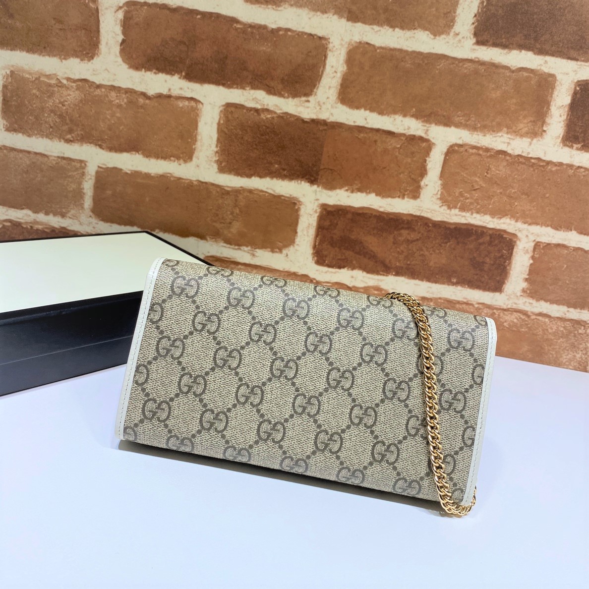 Gvc*1 horsebit 1955 wallet with chain gg svp*me white ‎62189292tcg 19 x 10 x 2.5 cm