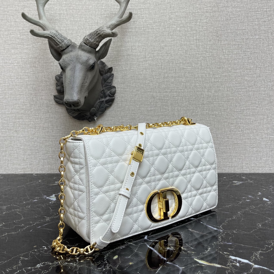 d10r large caro bag ivory S*pple cannage calfskin m9243uwhc 28 × 17 × 9 cm