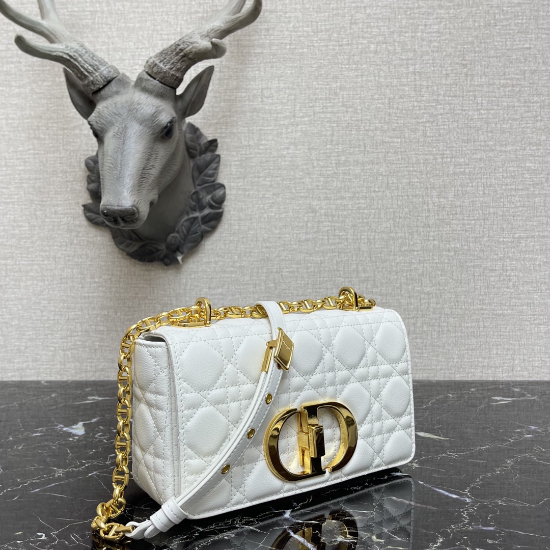 d10r small caro bag ivory S*pple cannage calfskin m9241uwhc 20 × 12 × 7 cm