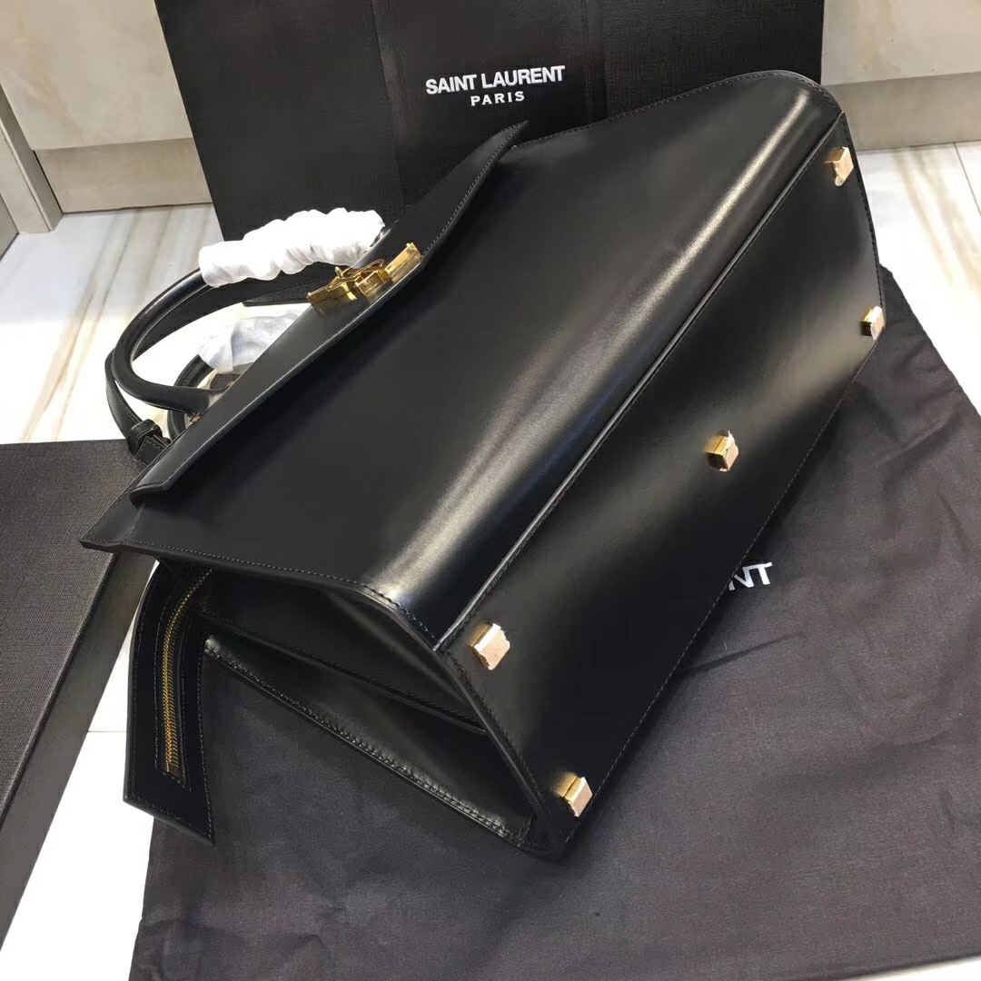 Y51 uptown medium tote in grain de poudre embossed leather black 5576531ka0j1000 31 x 24 x 16 cm