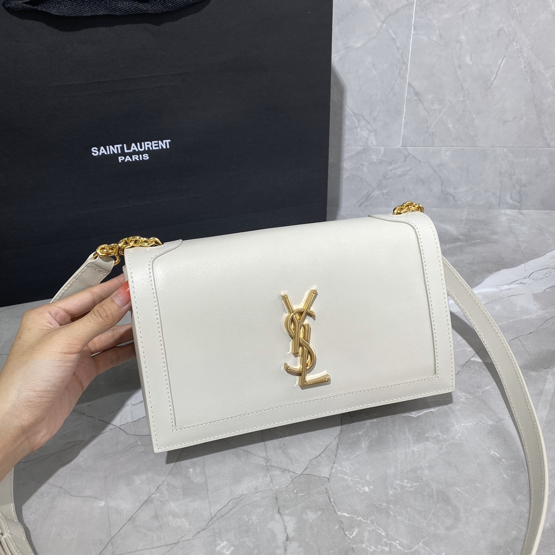 Y51 book bag in smooth leather white 532756  24 × 14 × 8 cm