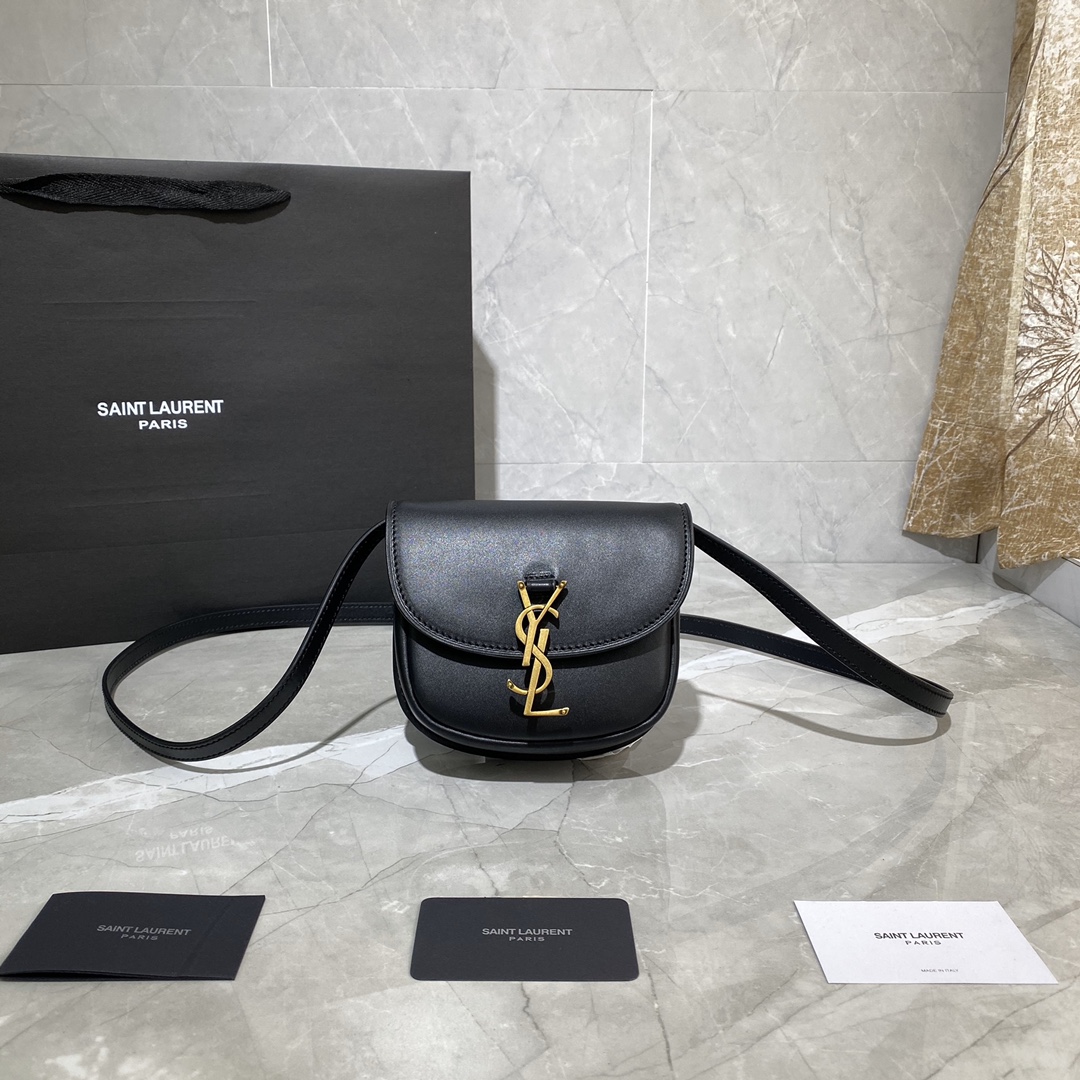 Y51 kaia mini satchel in smooth vintage leather black 623097 15 x 14 x 4.5 cm
