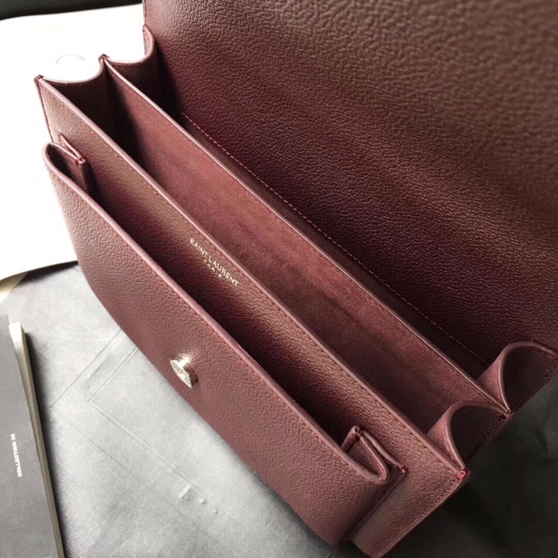 Y51 sunset medium in smooth leather rouge legion 442906 22 x 16 x 8 cm