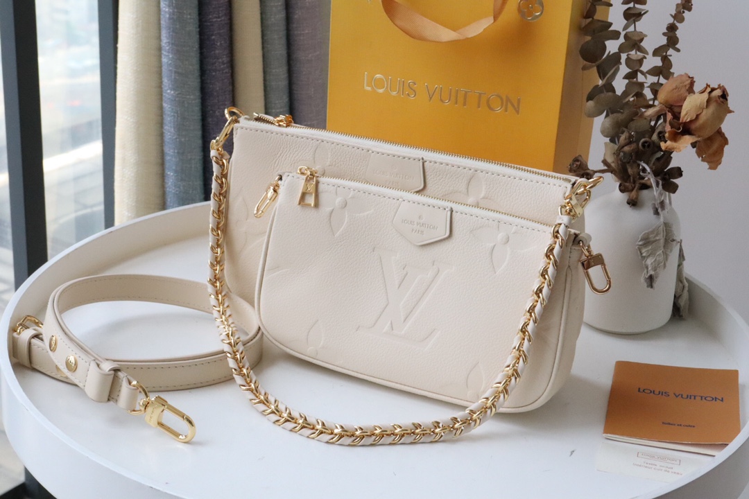 l0vis Vvtt0n multi pochette accessoires monogram empreinte leather cream m80447 24 x 13.5 x 4 cm