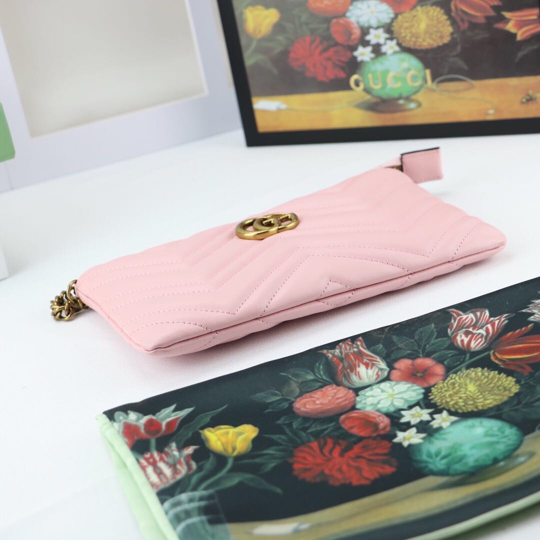 Gvc*1 gg marmont mini chain bag flamingo 443447 22 x 13 x 3.5 cm