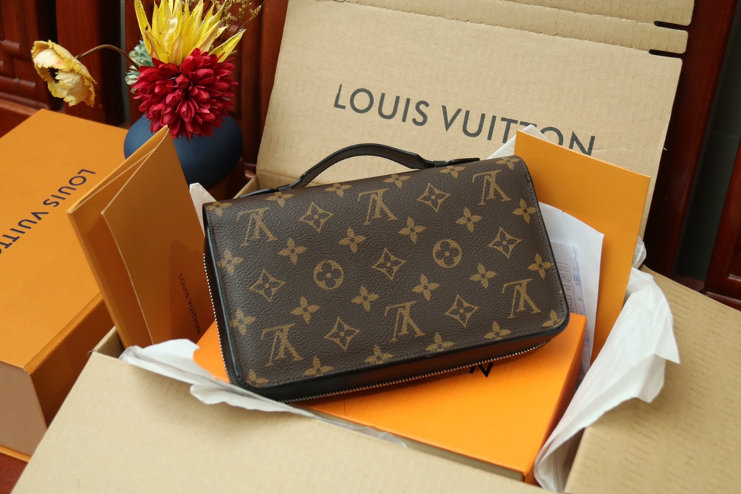 l0vis Vvtt0n zippy xl wallet monogram eclipse canvas brown m61698 23 x 15 x 4 cm