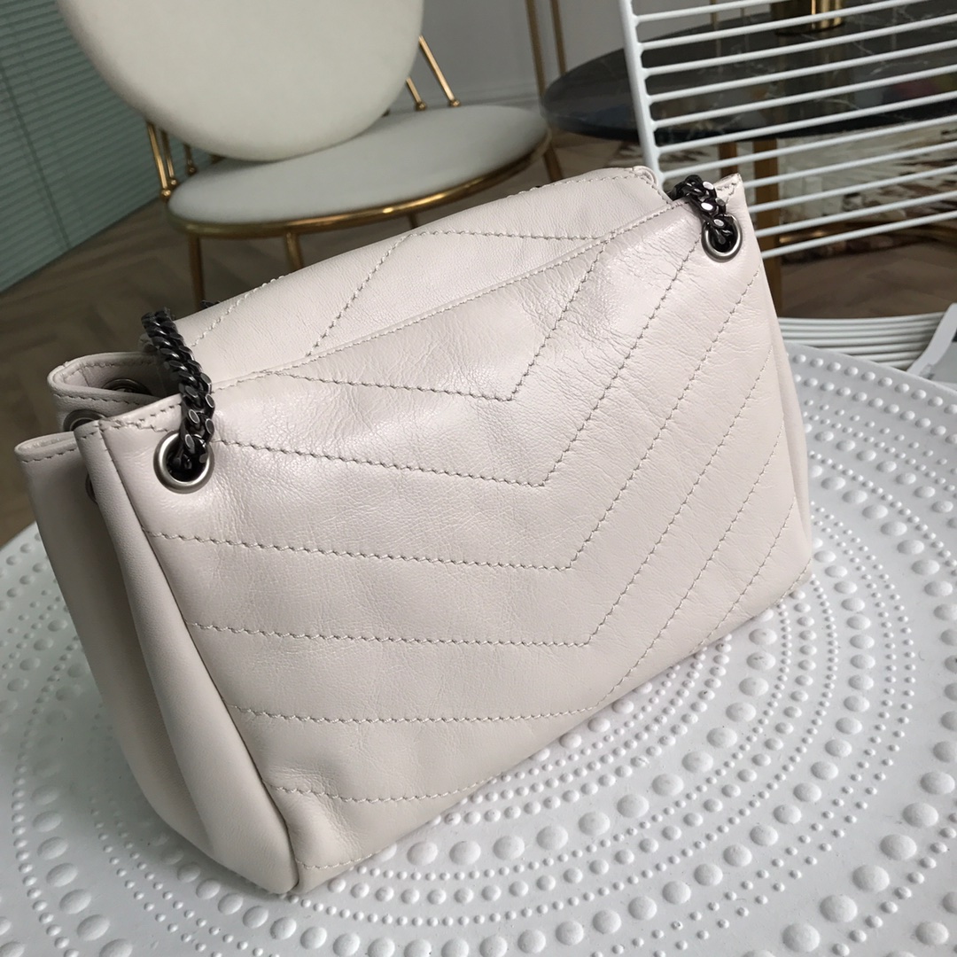 Y51 nolita small bag in vintage leather blanc vintage 22 x 17.5 x 13 cm