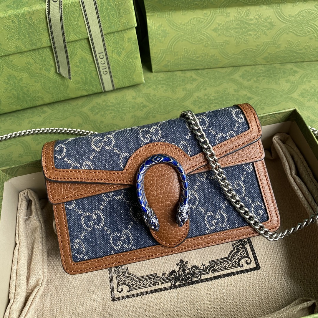 gvc*1 dionysus S*per mini bag blue and ivory 476432 16.5 x 10 x 4.5 cm