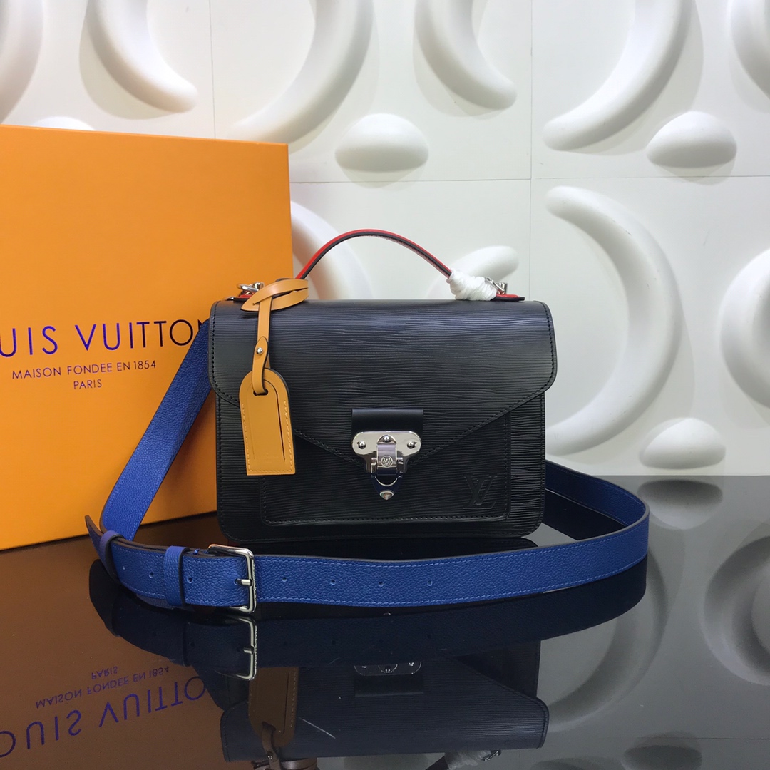 l0vis Vvtt0n neo monceau epi leather cowhide black m55403 22 x 18 x 9 cm