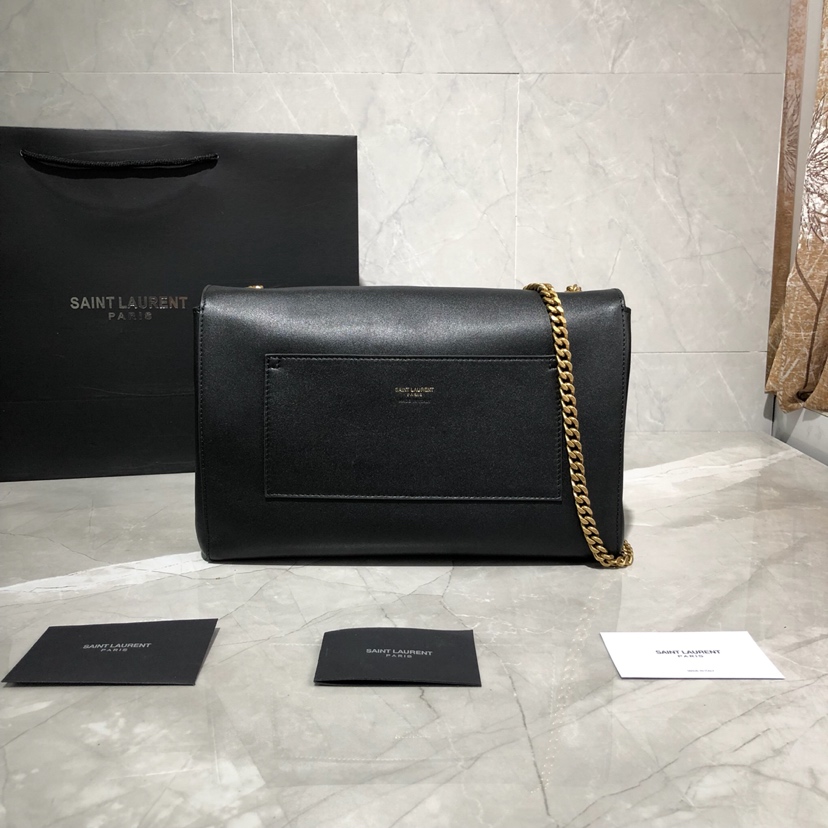 Y51 kate reversible medium in suede and smooth leather bag black 553804 28.5 x 20 x 6 cm