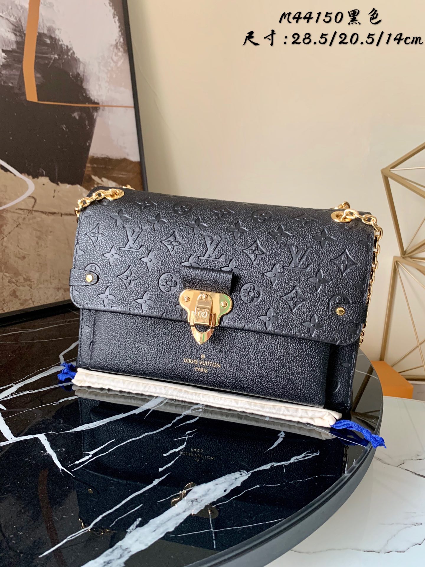 l0vis Vvtt0n vavin mm monogram empreinte leather black m44150 28.5 x 14 x 20.5 cm