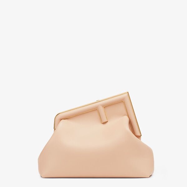 F**di first medium pink leather bag 8bp127abve 32 × 23 × 15 cm