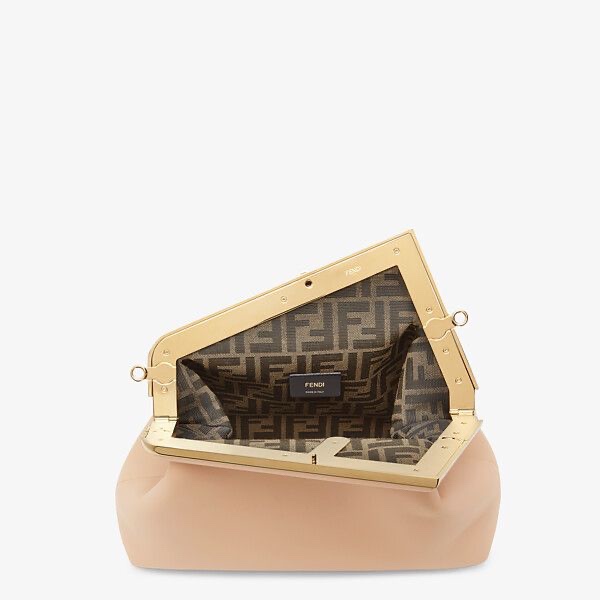 F**di first medium pink leather bag 8bp127abve 32 × 23 × 15 cm
