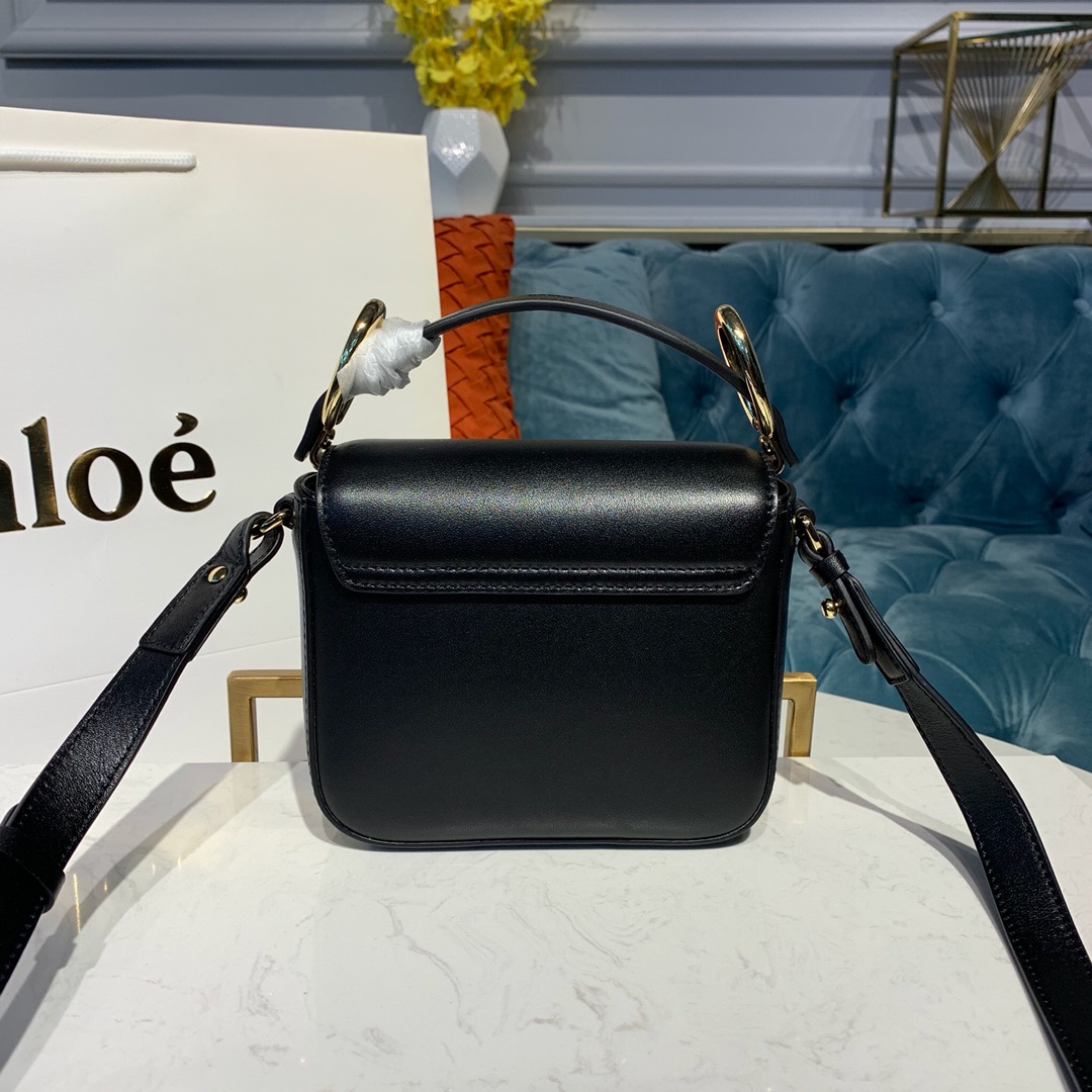 Ch10e mini c bag in shiny & suede calfskin black chc19us193 16.5 x 5 x 14 cm
